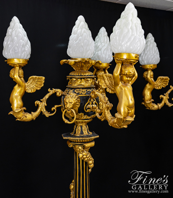 Lighting Lamposts  - Luxurious French Lamp Post Pair - LMP-042